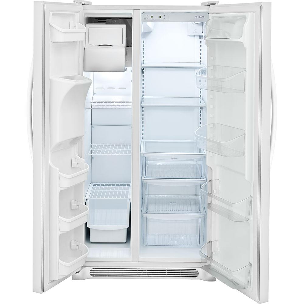 Frigidaire 25.5 cu. ft. Side by Side Refrigerator in White | Hodgins ...