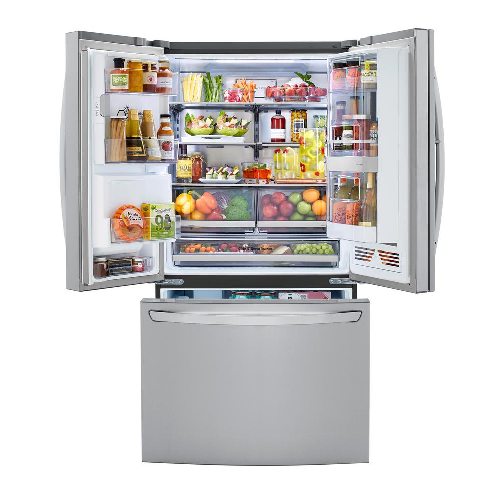 LG Electronics 23.3 cu. ft. French Door Refrigerator InstaView Door-In ...