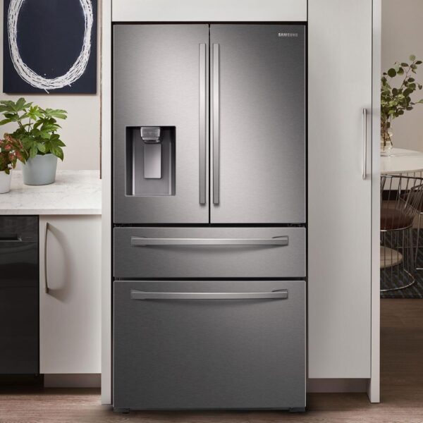 Samsung 28 cu. ft. 4-Door French Door Refrigerator in Fingerprint ...